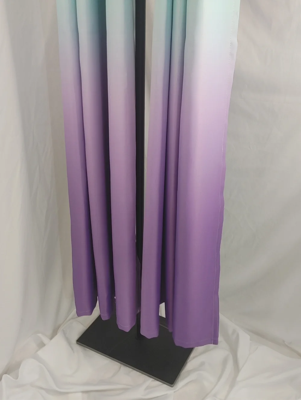 Yakamok Ombre Curtains 63” Length Teal Purple Gradient Room Darkening 2 Panels